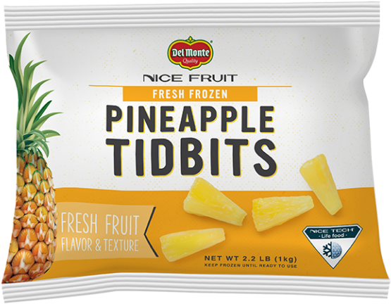 Nice Fruit Pineapple Tidbits - Del Monte (576x529), Png Download