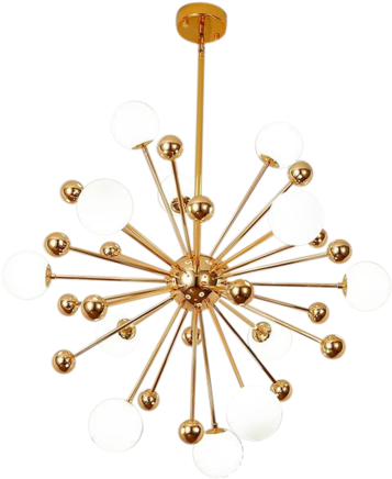 [elizabeth] Burst Of Gold Chandelier - Chandelier (600x600), Png Download