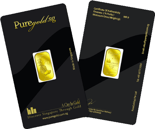 Gold Numismatic Puregold Pineapple Gold Bar - Singapore Pure Gold Sg (500x500), Png Download