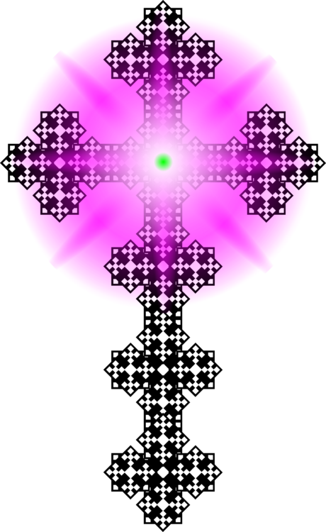 Cross Monogram Red Geometry Tile - Clip Art (460x750), Png Download