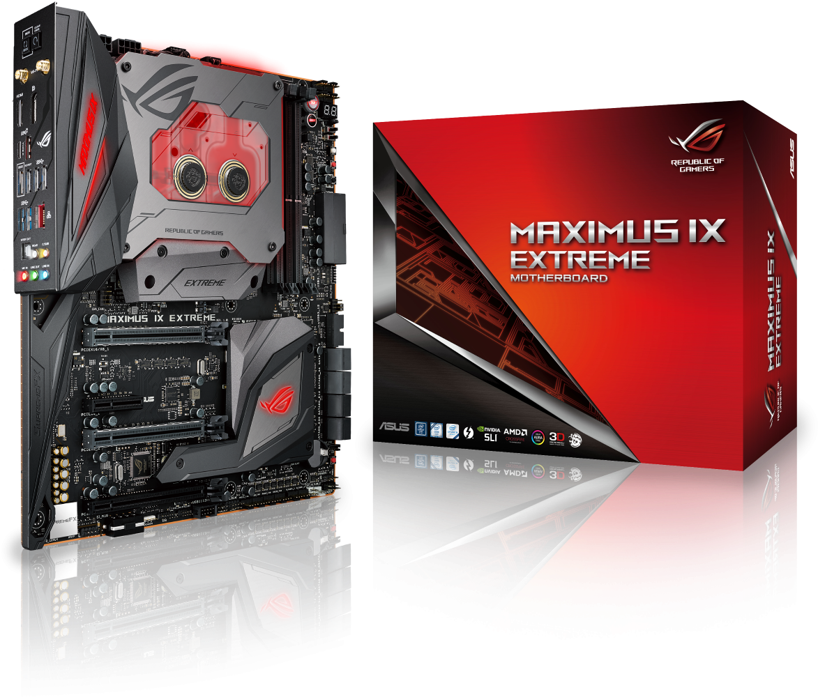 Intel Z270 Eatx Gaming Motherboard With Water Cooling - Asus Rog Maximus Ix Hero (1200x1200), Png Download