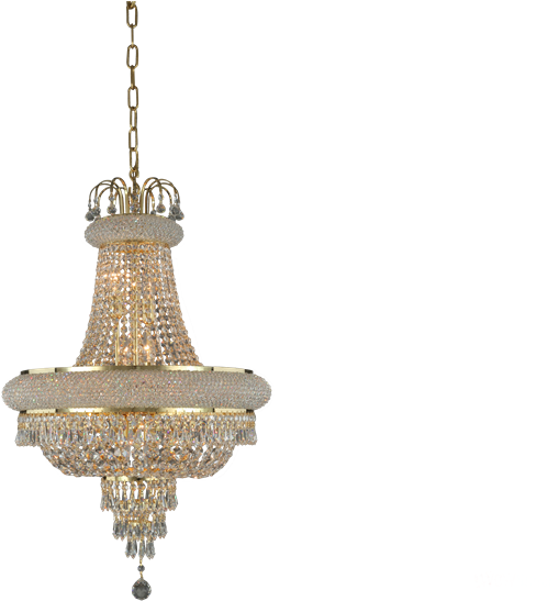 Ch 4080 55 12 Octagons Beads Gold - Chandelier (800x550), Png Download