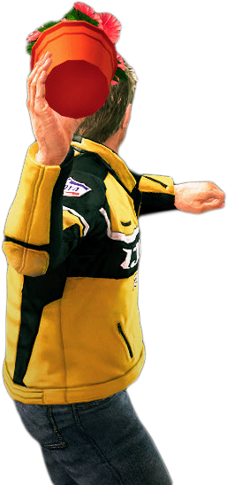 Dead Rising Flower Pot Throwing - Dead Rising (257x548), Png Download