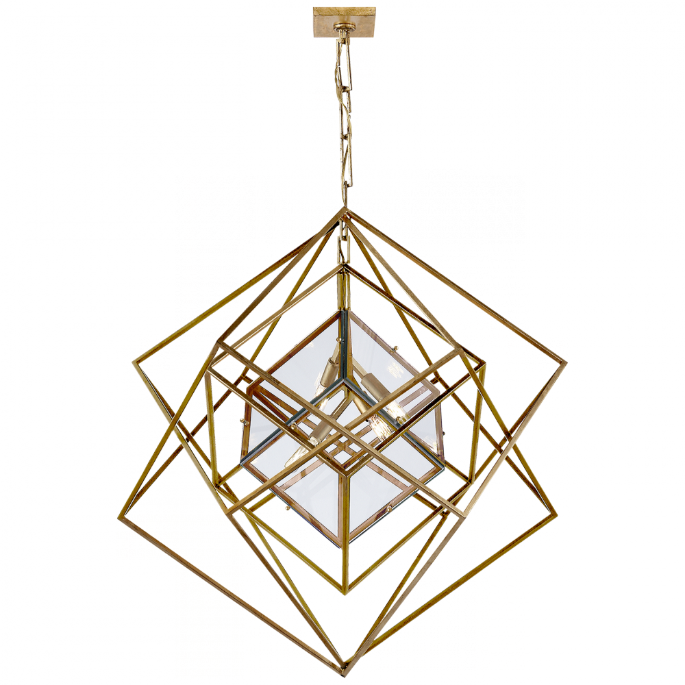 Cubist Medium Chandelier In Gild - Kelly Wearstler Cubist (1000x1000), Png Download