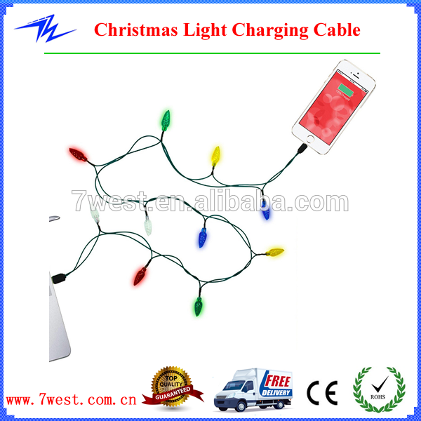 New Arrival Multicolor Led Christmas String Lights - String Lights Phone Charger (600x600), Png Download