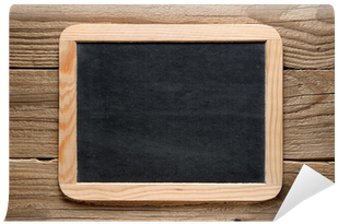 Blackboard In Wooden Frame On Old Wood Wall Mural • - Plywood (400x400), Png Download