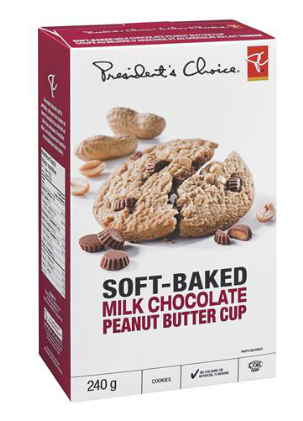 Pc Soft-baked Milk Chocolate Peanut Butter Cup Cookies - President's Choice Cookies (420x420), Png Download