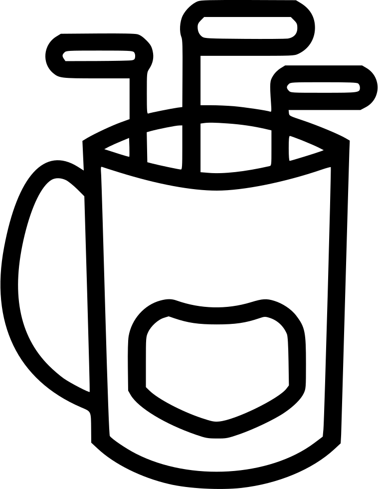 Golf Bag - - Golf (758x980), Png Download