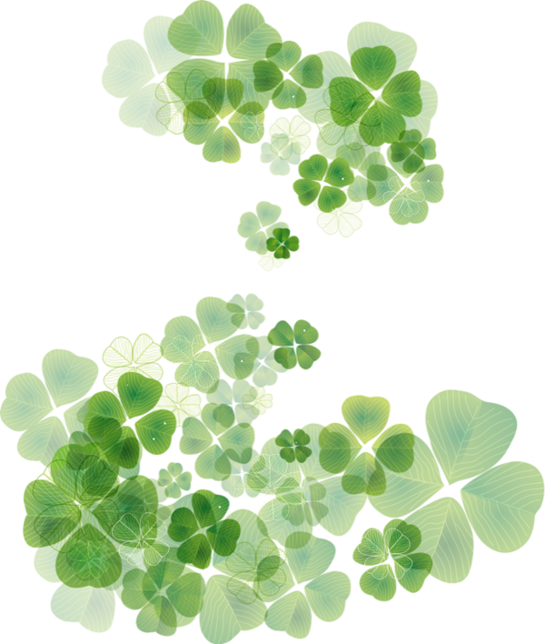 Lucky Clover Water Color (600x708), Png Download
