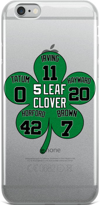 5 Leaf Clover Boston Starters Nickname Numbers Iphone - Iphone 6s (1000x1000), Png Download