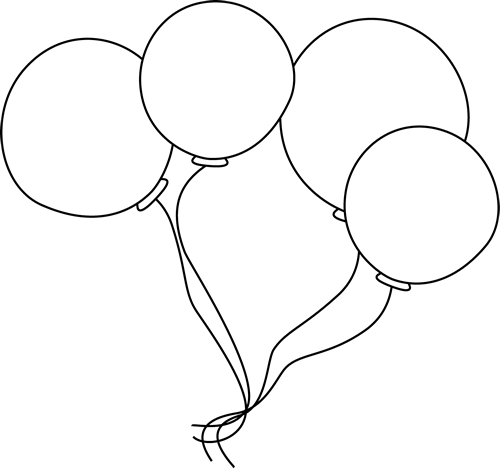 Balloon Clipart Black Background - White Balloons Clipart Transparent (500x468), Png Download