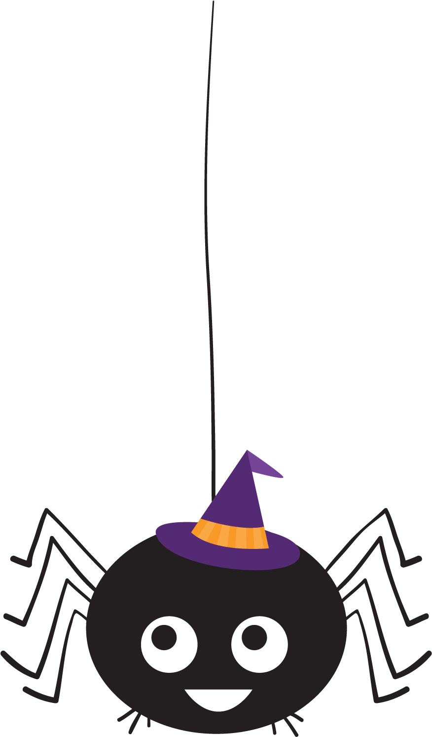 Clipart De Arañas Para Halloween - Halloween (883x1500), Png Download
