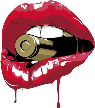 Lips With A Bullet (480x360), Png Download