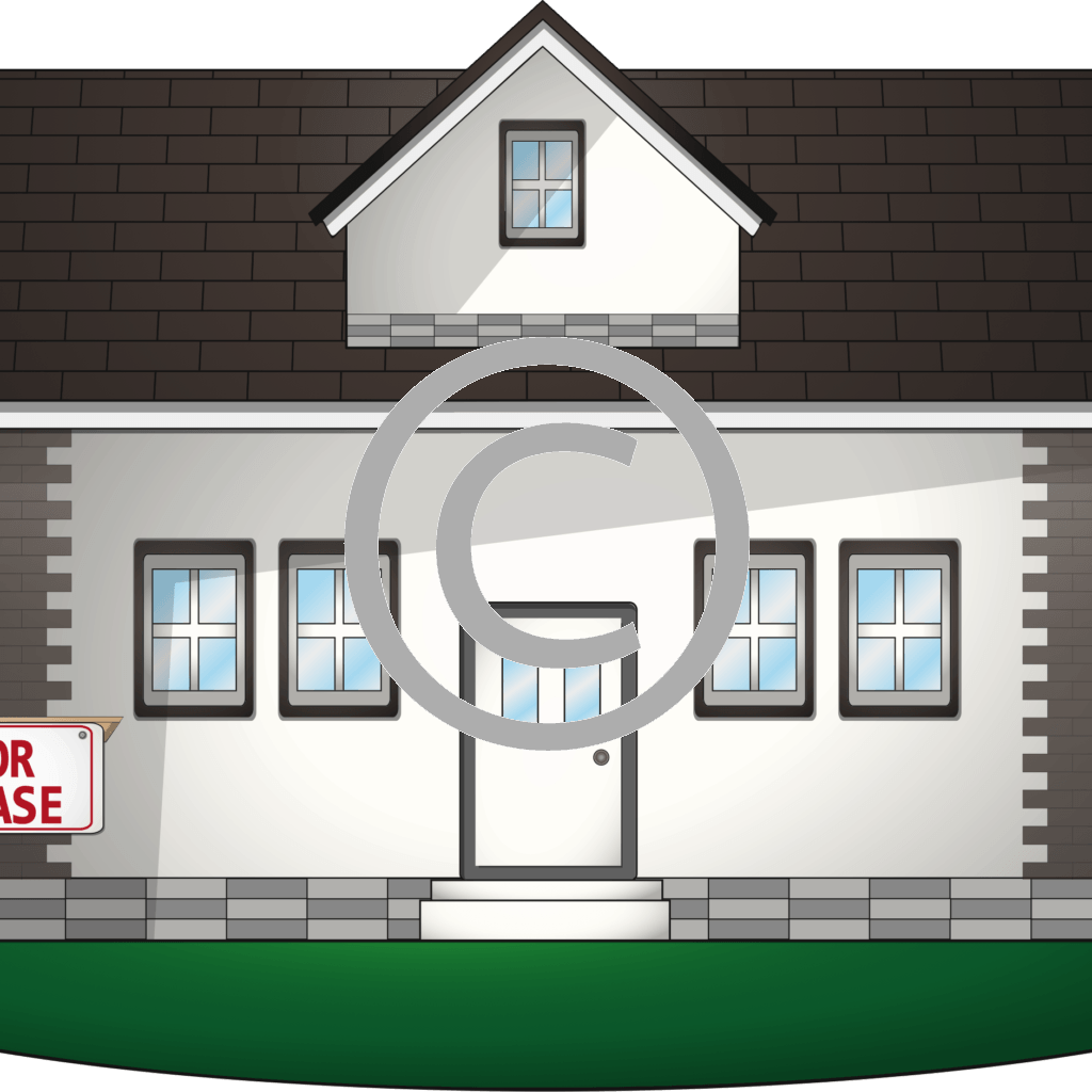 House With For Lease Sign - House (1024x1024), Png Download
