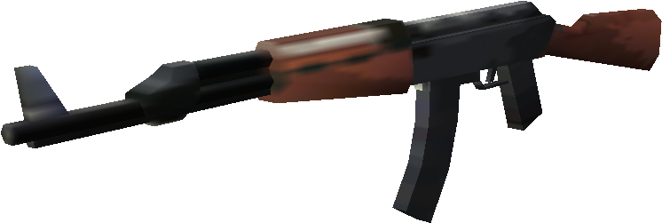 Gta 5 Ak Clipart - Gta 3 Assault Rifle (758x276), Png Download