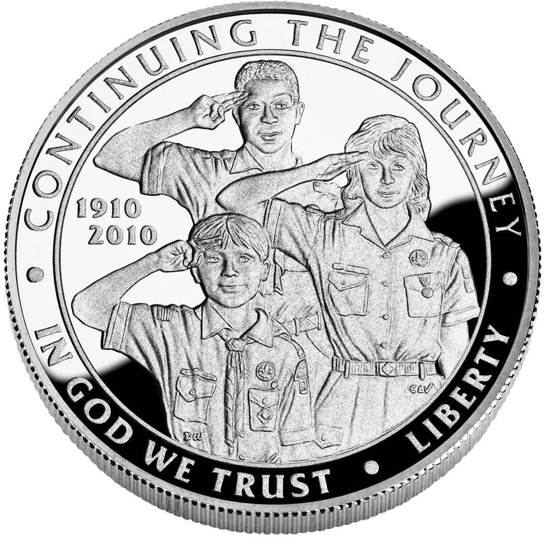Boy Scouts Of America Silver Dollar Centennial Commemorative - Cub Scout Gift Ideas For Den Leaders (1100x1094), Png Download