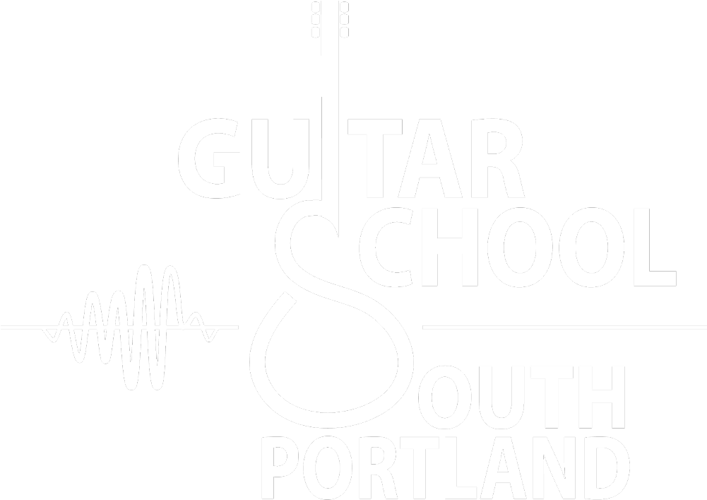 South Portland Guitar School - Black And White Creative Logos (1000x720), Png Download