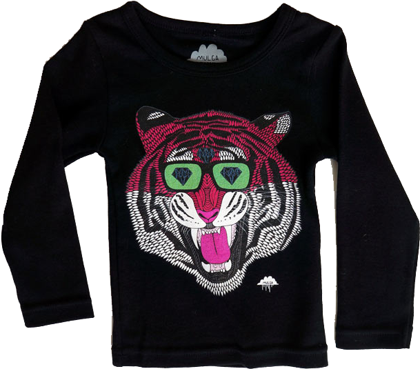 Gino The Tiger Baby - Long-sleeved T-shirt (650x923), Png Download