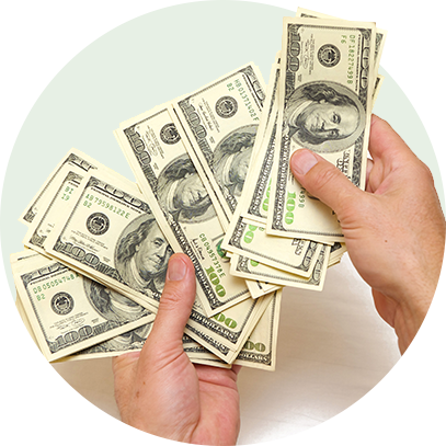 Let - Cafepress 100 Dollar Bill Money Pattern Sticker (407x407), Png Download