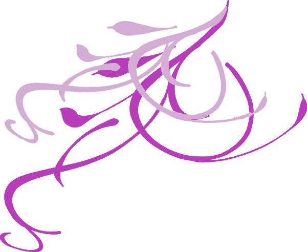 Purple Corner Swirls - Vines Clip Art (600x492), Png Download