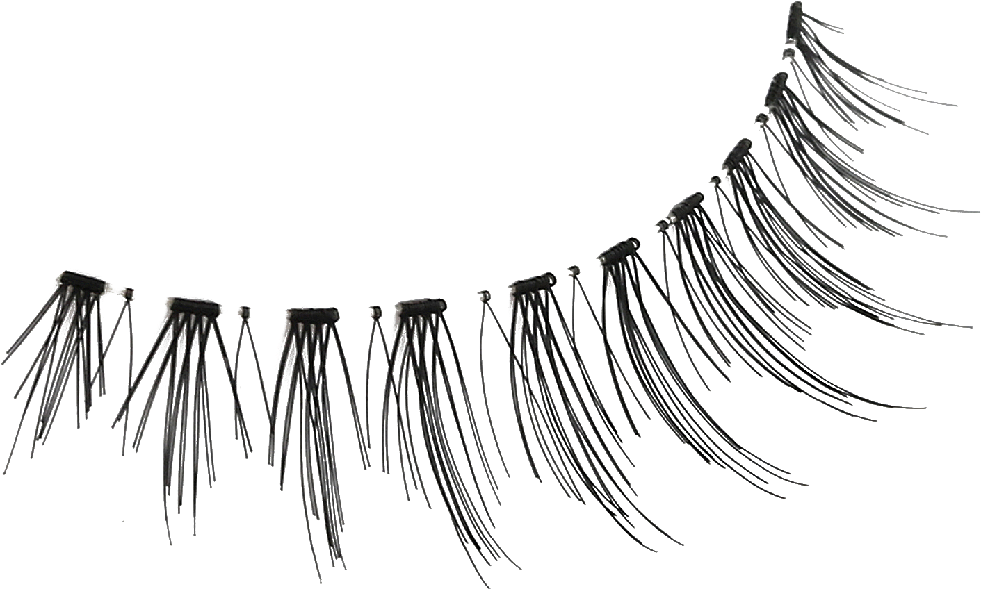 Pineapple Girl Natural Long 137 Messy Realistic Short - Eyelash (1990x1769), Png Download