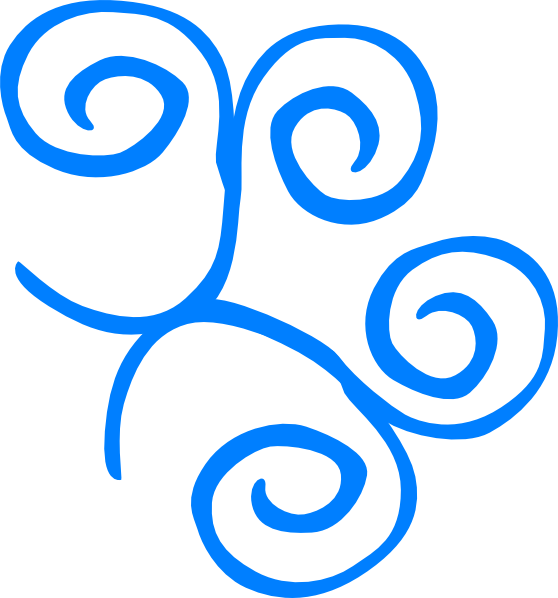 Blue Swirl Frame Top Right Corner Clip Art At Clker - Clip Art (558x598), Png Download