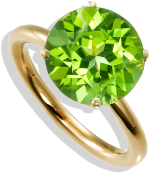Jane Taylor R701 Peridot Yellow Gold (475x440), Png Download