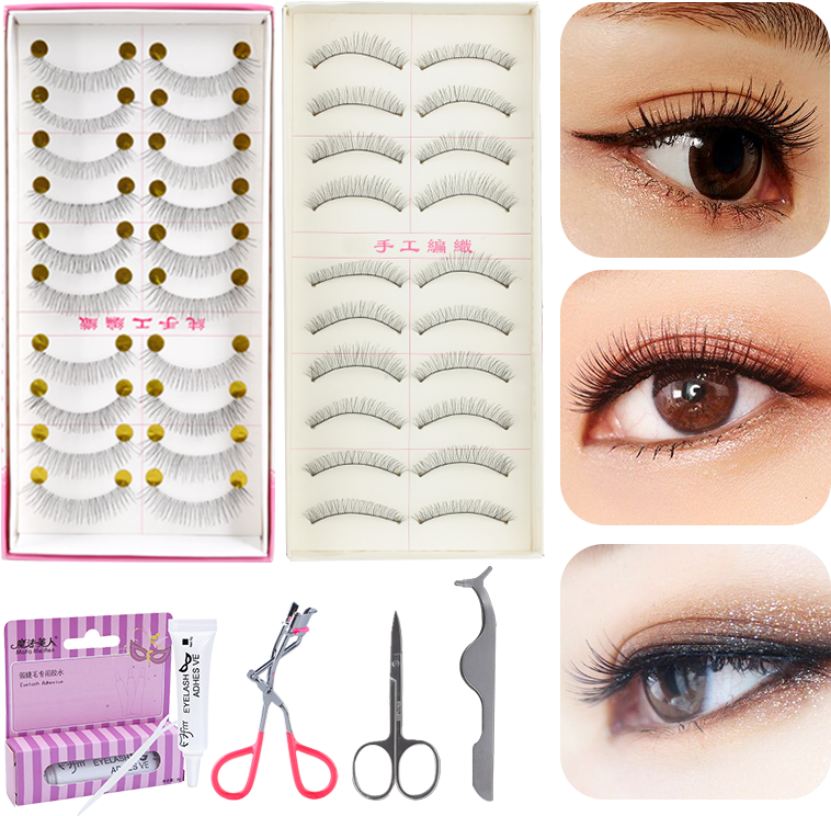 False Eyelashes 216 Female Thick Simulation Handmade - Eyelash Extensions (800x800), Png Download