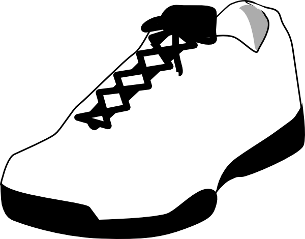 Shoe Clipart Basketball Shoe - Closed Toed Shoes Clip Art (600x470), Png Download