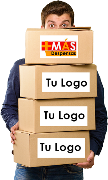 Hombre Con Cajas - Man Holding Boxes (394x592), Png Download