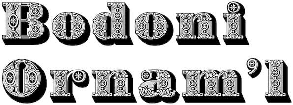 Bodoni Ornamental - Typeface (778x272), Png Download