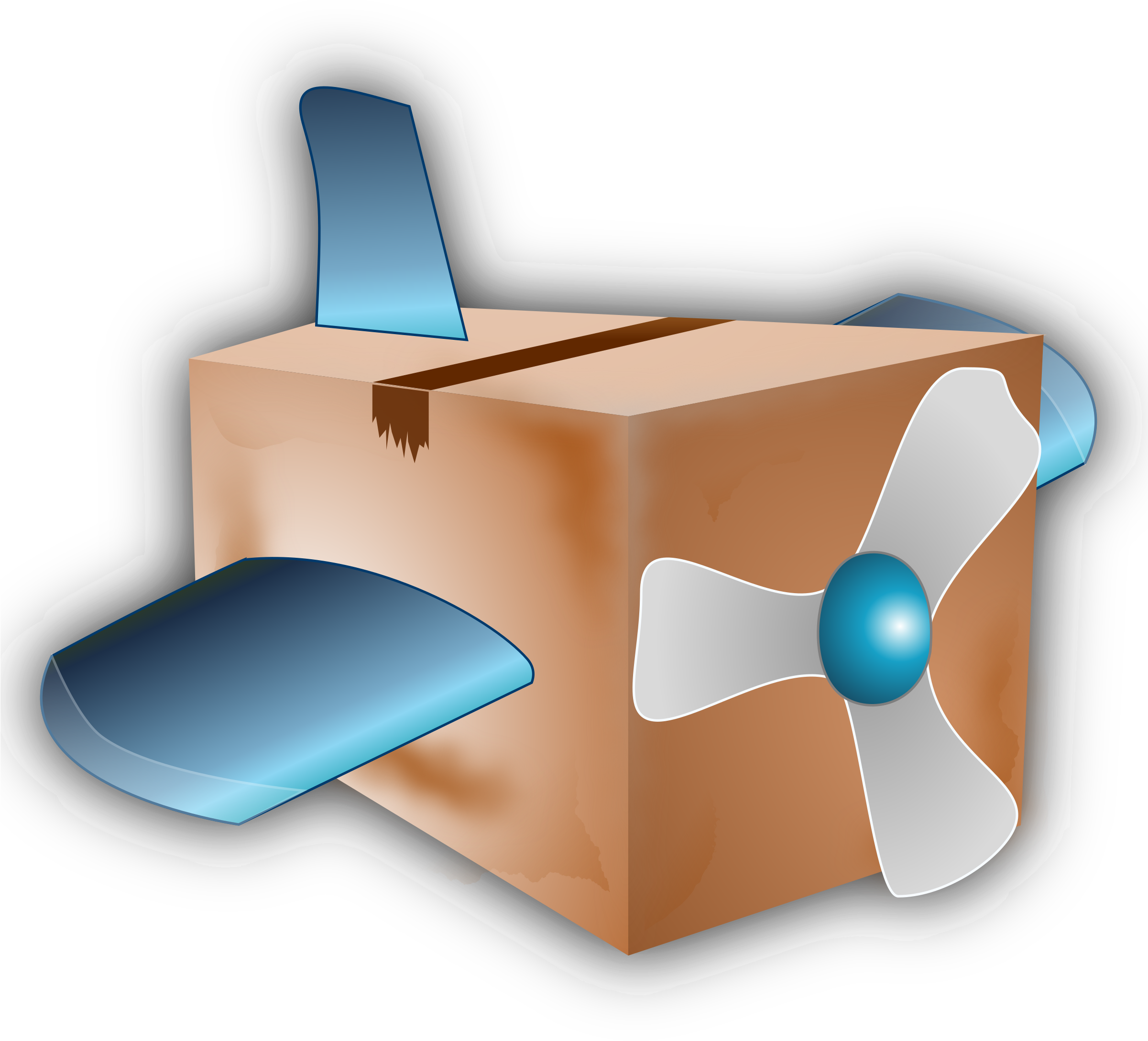 Big Image - Avion Boite De Carton (2400x2400), Png Download