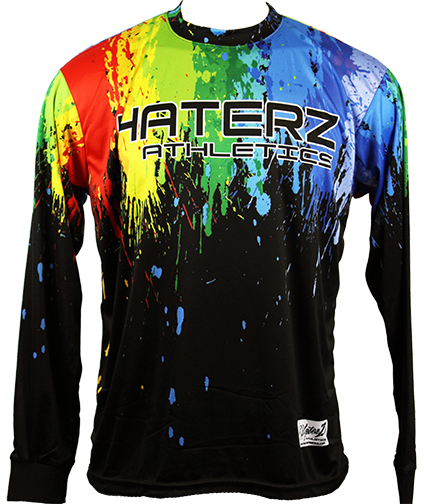 Paint Splatter Long-sleeve Jersey - Sleeve (424x504), Png Download
