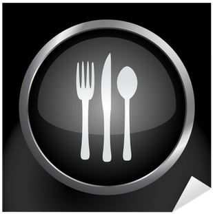 Silverware Fork Knife And Spoon Icon Symbol Vector - Circle (400x400), Png Download