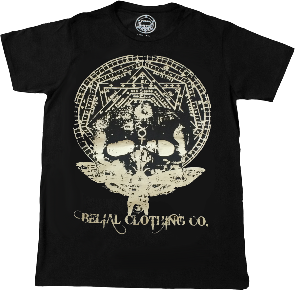 Moth Of Death T-shirt Occult Satanic Belial Clothing - T-shirt (999x1024), Png Download