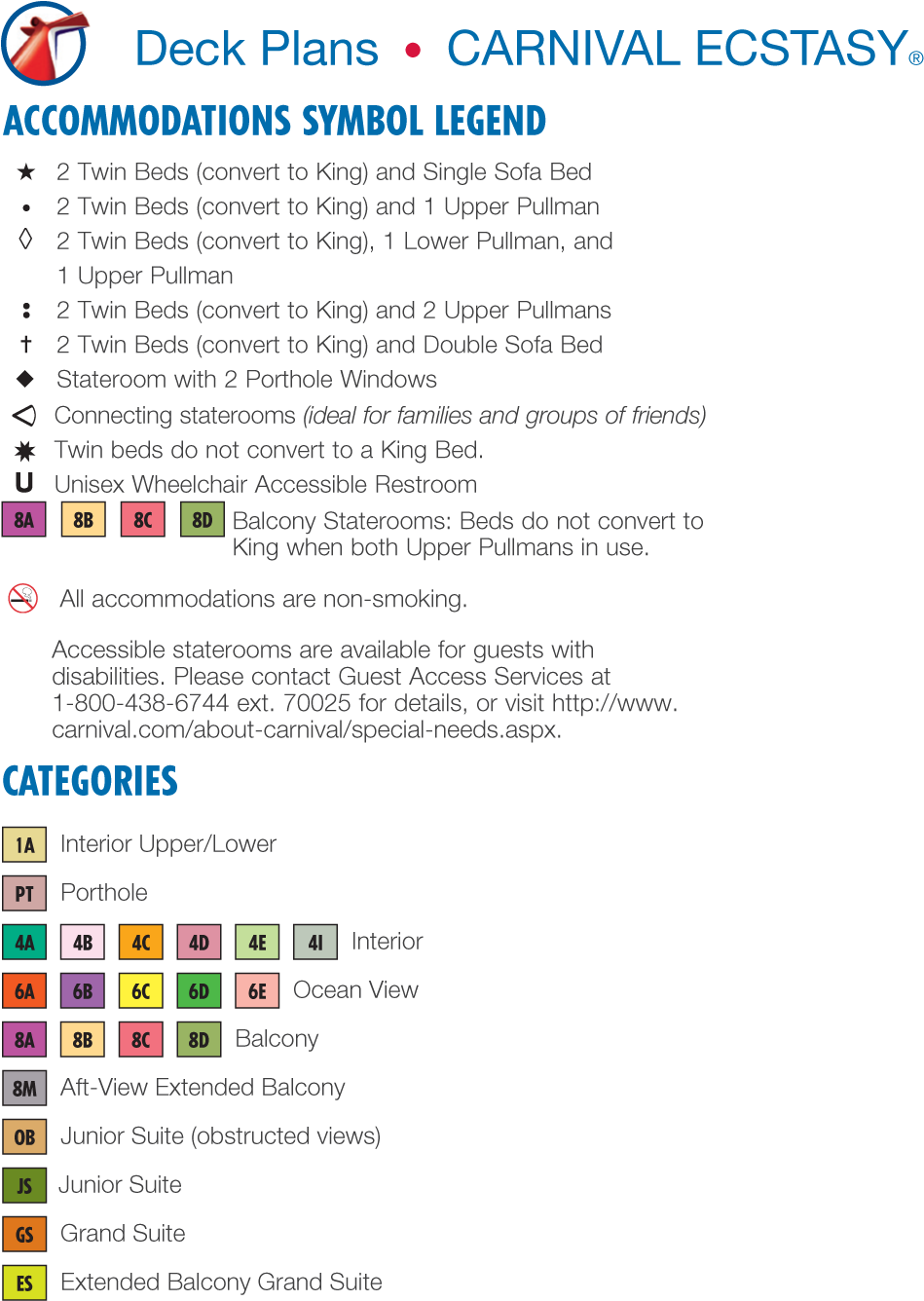 Carnival Ecstacy Deck Plans (960x1357), Png Download