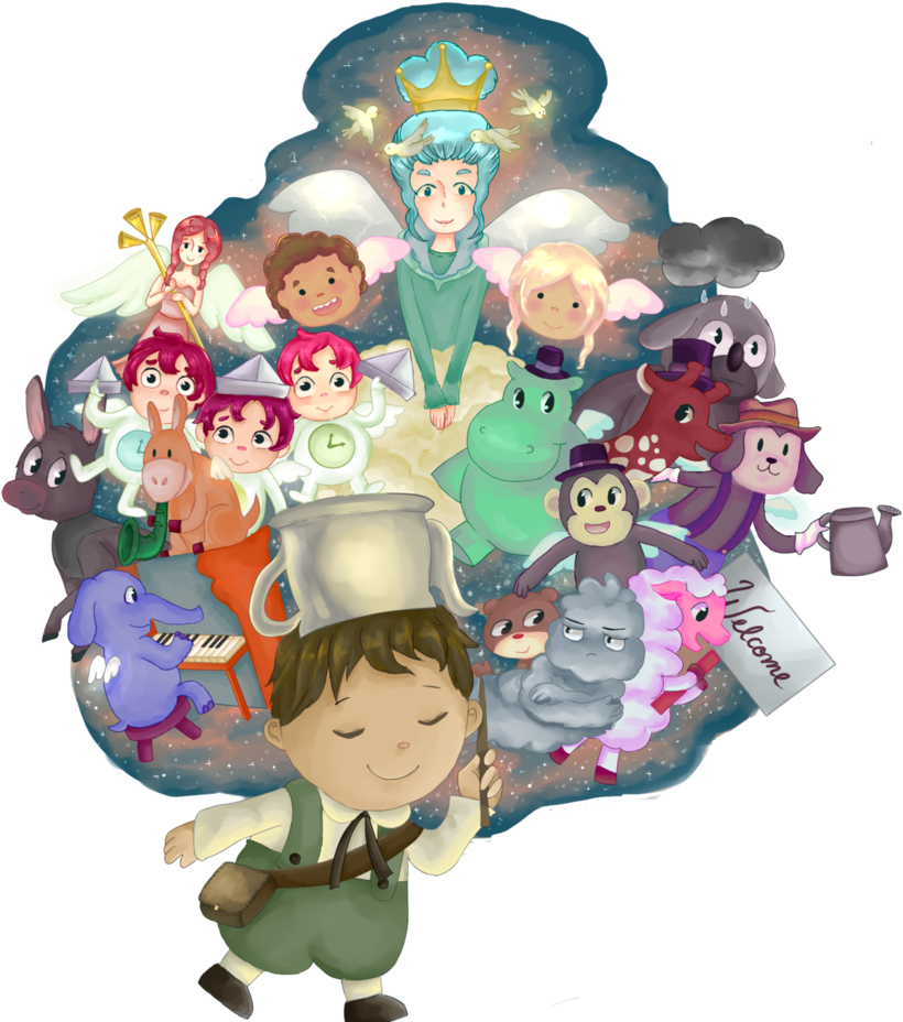 Wall Cloud, Cloud City, Over The Garden Wall, Cartoon - Cartoon (855x934), Png Download