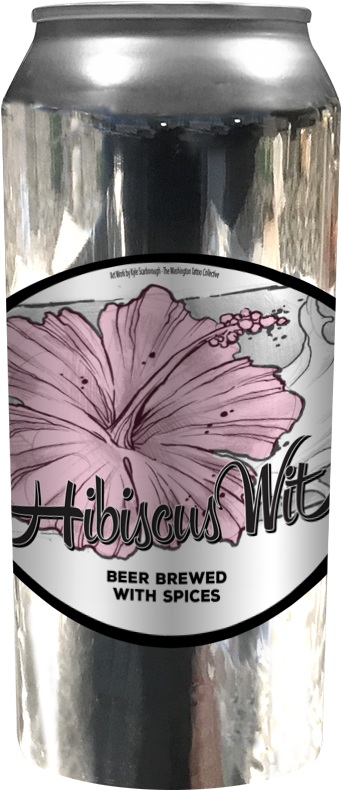Hibiscus Wit - 2nd Shift Hibiscus Wit Can (400x1458), Png Download