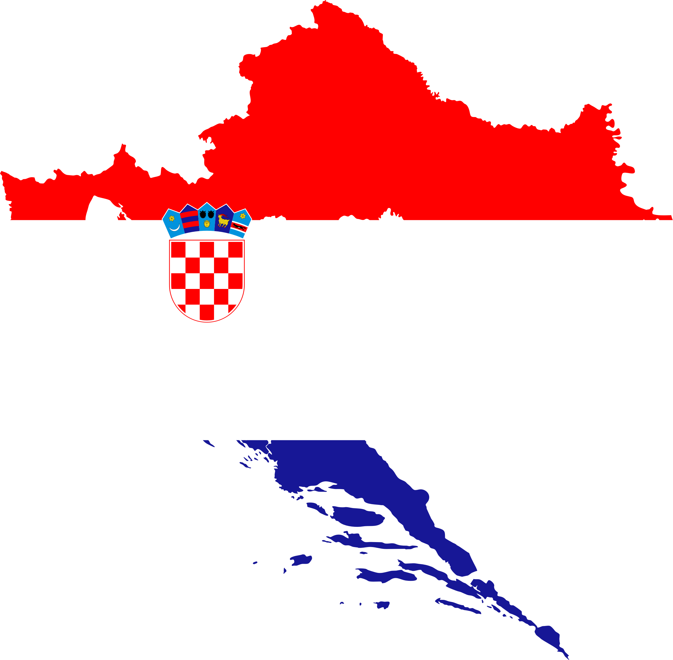 Big Image - Croatia Map Flag Png (2296x2250), Png Download