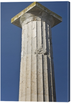 Ancient Pillar Of Doric Rhythm At Pella In Greece Canvas - Column (400x400), Png Download