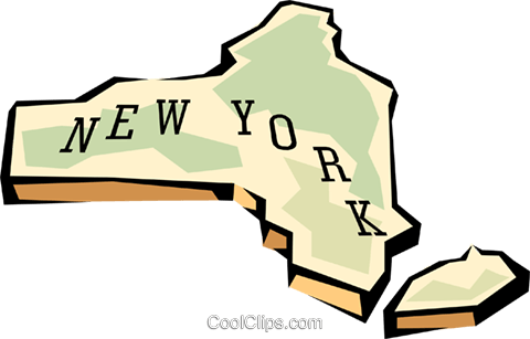 New York State Map Royalty Free Vector Clip Art Illustration - Clip Art New York State (480x307), Png Download