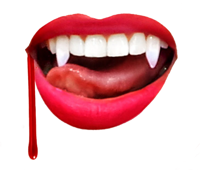 Ftestickers Fangs Vampireteeth Mouth Lips Horror Creepy - Mouth (1024x1024), Png Download