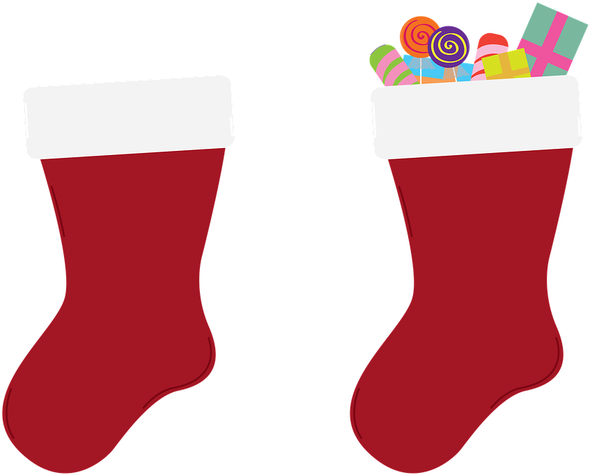 Atividades De Natal - Christmas Stocking (900x720), Png Download