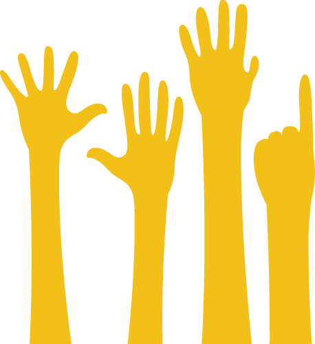 Raised Hands Children's Storyteller Stage - Derechos De Igualdad De Genero (458x500), Png Download