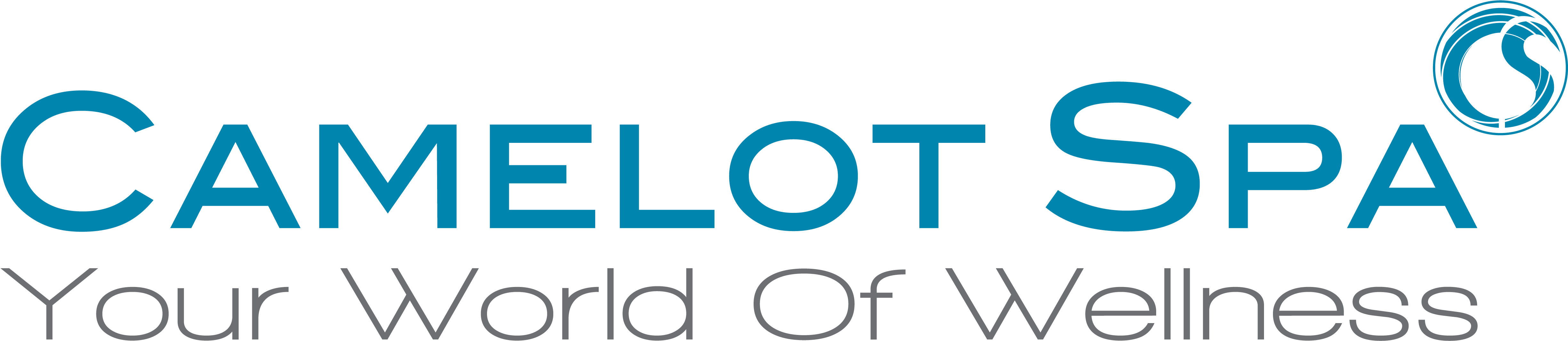 Camelot Spa Logo With Tag Line - Camelot Spa (5206x1446), Png Download