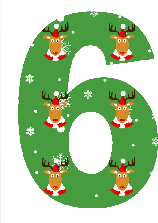 Números Natal - Rena - Christmas Day (545x748), Png Download