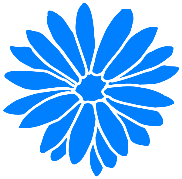 Dahlia Blue Clip Art At Clker - Clip Art Of Dahlia Flower (600x590), Png Download