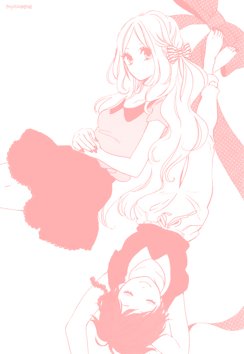 Transparent Ribbon - Pink Manga Transparent (500x723), Png Download