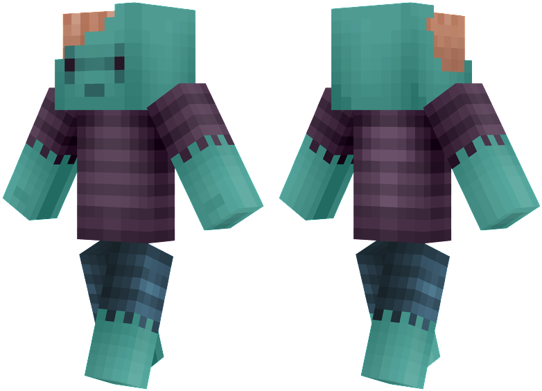 Cartoon Zombie - Skins De Minecraft Soldado Del Invierno (804x576), Png Download