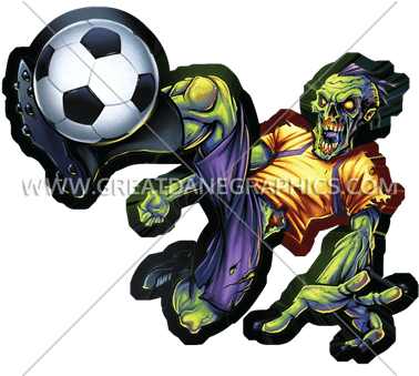 Zombie Clipart Soccer - Zombie Soccer Png (385x338), Png Download